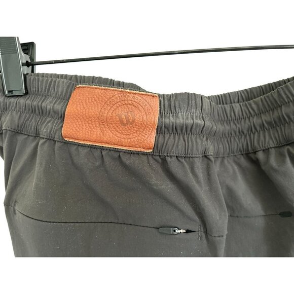 Women's WILSON Size Small Track Jogger Pants Gray Patch Pull-on - Picture 9 of 13
